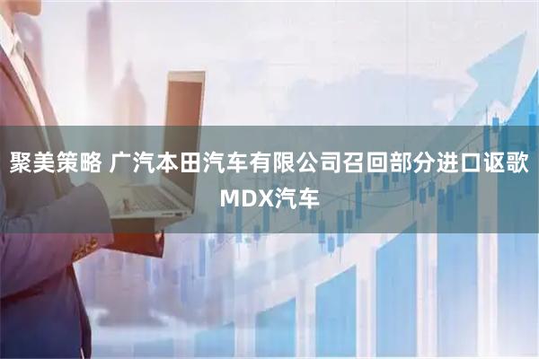 聚美策略 广汽本田汽车有限公司召回部分进口讴歌MDX汽车